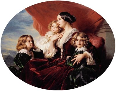 Portrait of Eliza Krasiska with Children by Franz Xaver Winterhalter